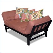 Elite Products Hudson Convertible Futon Sofa with Black Metal Frame