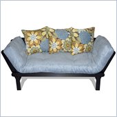 Elite Products Hudson Convertible Futon Sofa with Black Metal Frame