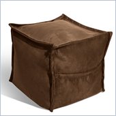 Elite Products Sit-E-Block Foot Cube in Chocolate Suede