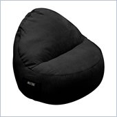 Elite Products Deluxe Cord Sitsational 1 Seater Bean Bag Chair in Black
