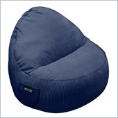 Elite Products Deluxe Cord Sitsational 1 Seater Bean Bag Chair in Navy