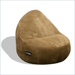 Elite Products Deluxe Cord Sitsational 2 Seater Bean Bag Chair in Pecan