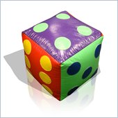 Elite Products High Roller Bean Bag Dice in Multi Color