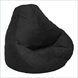 Elite Products Extra Large Soft Suede Beanbag in Onyx Best Price