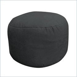 Elite Soft Suede Luxe Bigfoot Footstool Bean Bag  in Onyx