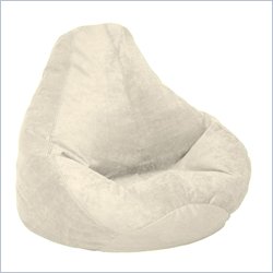 Elite Soft Velvet Luxe Extra Larage Bean Bag in Buckwheat