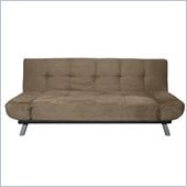 Elite Products Maestro Click Clack Convertible Sofa in Tan