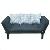 Elite Products Hudson Futon Royalty in Black and White