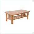 ADD TO YOUR SET: Elite Stanford Rectangular Wood Top Coffee Table with Slatted Magazine Shelf