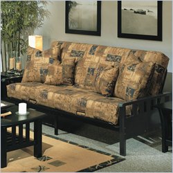 Elite Products Mission Full Size Metal Futon Frame in Black by Elite Products