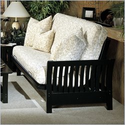 Elite Products Florenzia Full Size Futon Frame in Black by Elite Products