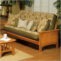 Elite Products Cottage Grove Full Size Futon Frame in Golden Oak by Elite Products