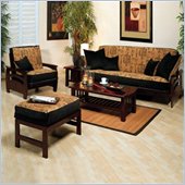 Elite Products Montego Futon Set in Walnut Finish
