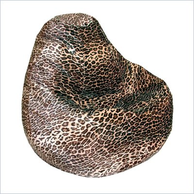 Elite Products Large Velvet Leopard Bean Bag