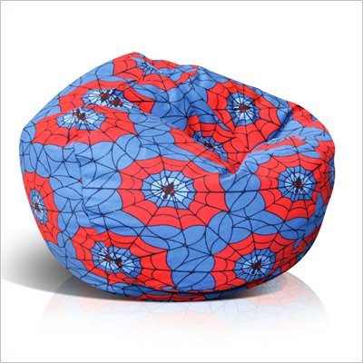 Elite Juvenile Print Large Junior Bean Bag in Spider Web