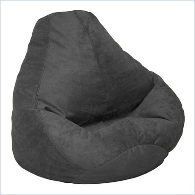 Elite Products Extra Large Soft Suede Beanbag in Charcoal