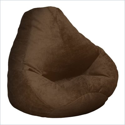 Elite Products Extra Large Soft Suede Beanbag in Chocolate
