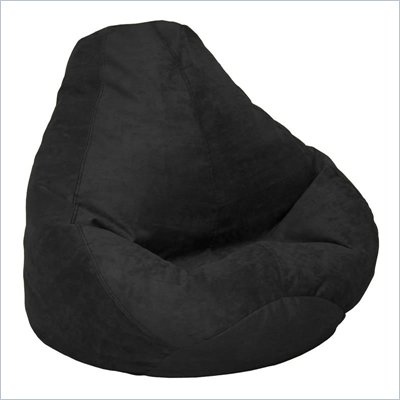 Elite Products Extra Large Soft Suede Beanbag in Onyx
