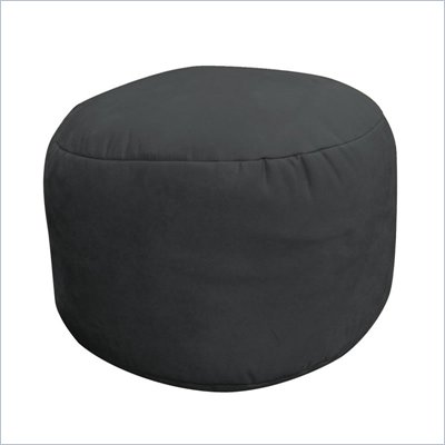 Elite Soft Suede Luxe Bigfoot Footstool Bean Bag  in Onyx