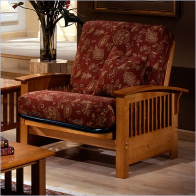 Elite Products Bridgeport Junior Twin Oak Futon Chair Frame