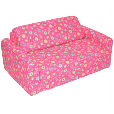 Elite Pink Flowers Children's Foam Sleeper Sofa