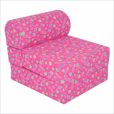Elite Pink Flowers Children's Foam Sleeper Chair