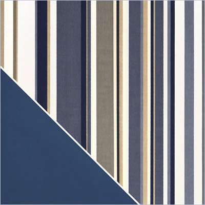 Elite Products Designer Print with Newport Navy Stripe Pattern Cover