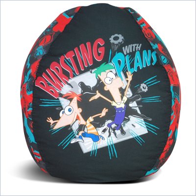 Elite Products Disney Phineas & Ferb-Bursting with Plans Bean Bag Cover