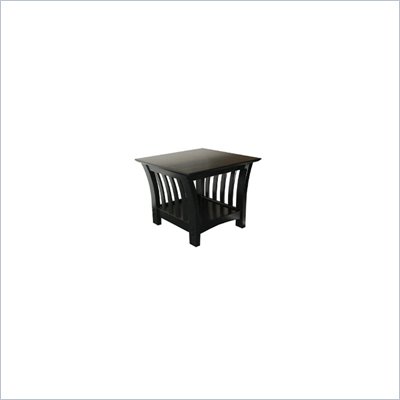 Elite Florenzia Black Wood End Table