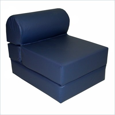 Navy Adult Foam Sleeper Chair (Vinyl)