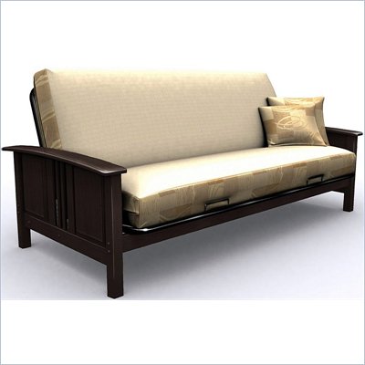 Elite Products Hermosa Full Wood Futon Frame in Espresso Finish