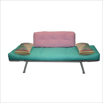 Elite Products Mali Futon in Teal Pink and Candy