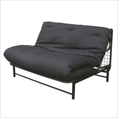 Elite Products E-Frame Full Size Futon with Black Metal Frame