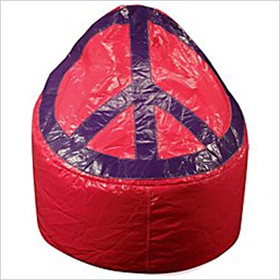 Elite Products Large Peace Pod Bean Bag in Magenta/Grape
