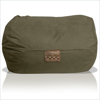Elite Products 6 Foot Mod Pod FX Bean Bag Chair in Olive Suede