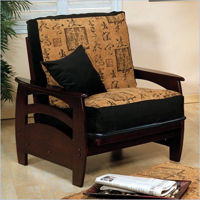 Elite Products Montego Junior Twin Walnut Futon Chair Frame