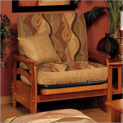 Elite Products Montego Junior Twin Oak Futon Chair Frame