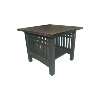 Elite Rhodes End Table in Espresso