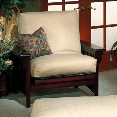 Elite Products Santa Barbara Junior Twin Walnut Futon Chair Frame