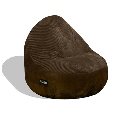 Elite Products Deluxe Cord Sitsational 2 Seater Bean Bag Chair in Chocolate