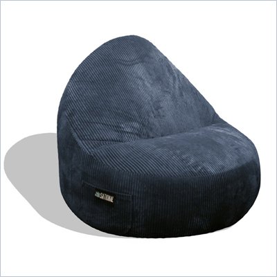 Elite Products Deluxe Cord Sitsational 2 Seater Bean Bag Chair in Navy