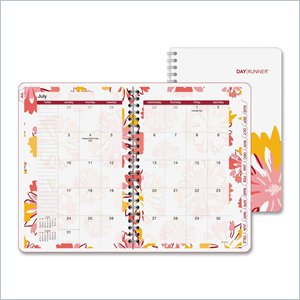 Day Runner Floral Explosion Monthly Desk Planner