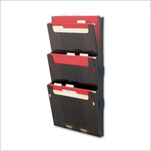 Deflect-o 3-Pocket Hanging Wall File Folder System