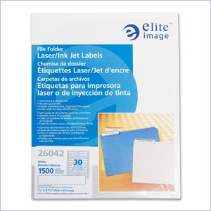 Elite Image Permanent Laser/Inkjet Filing Label