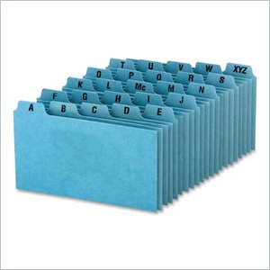 Esselte Self-Tab Style Index Card Guide
