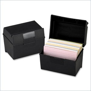 Esselte Plastic Index Card Box With Lid