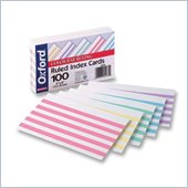 Esselte Color Bar Ruling Index Cards