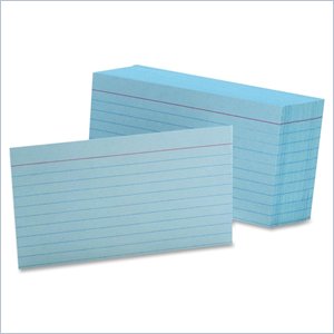 Esselte Colored Ruled Index Card