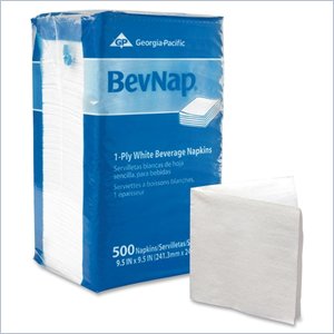 Georgia-Pacific BevNap 1 Ply Beverage Napkin