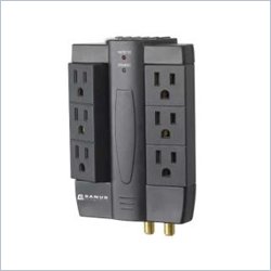 Sanus Surge Protector with 2100 Joule Protections in Black Finish